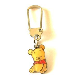 Vintage Disney Winnie The Pooh Zipper Pull Purse Charm Disneyana Signed Bear